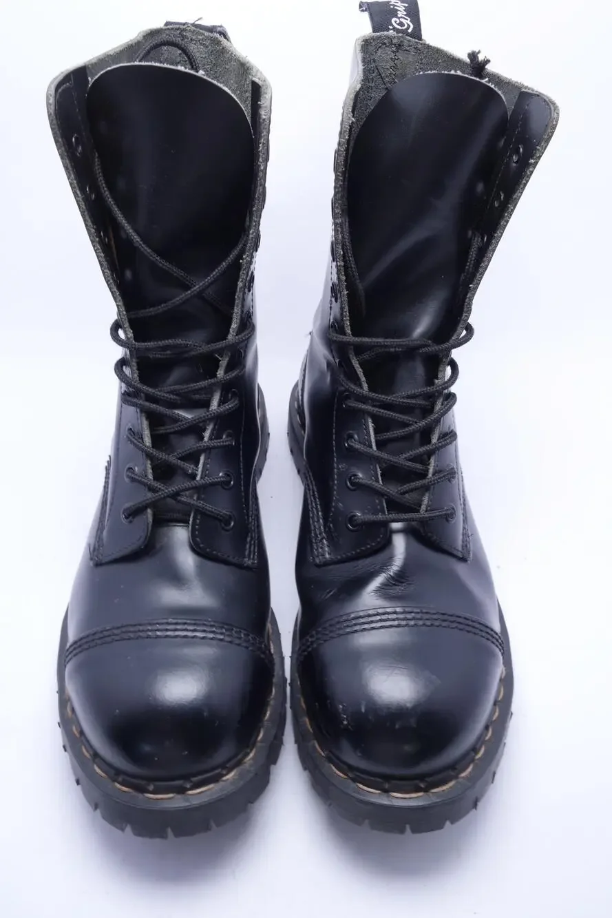 Gripfast Boots Mens Size 10 US 9 EU Black Leather Cap Toe Combat Made England